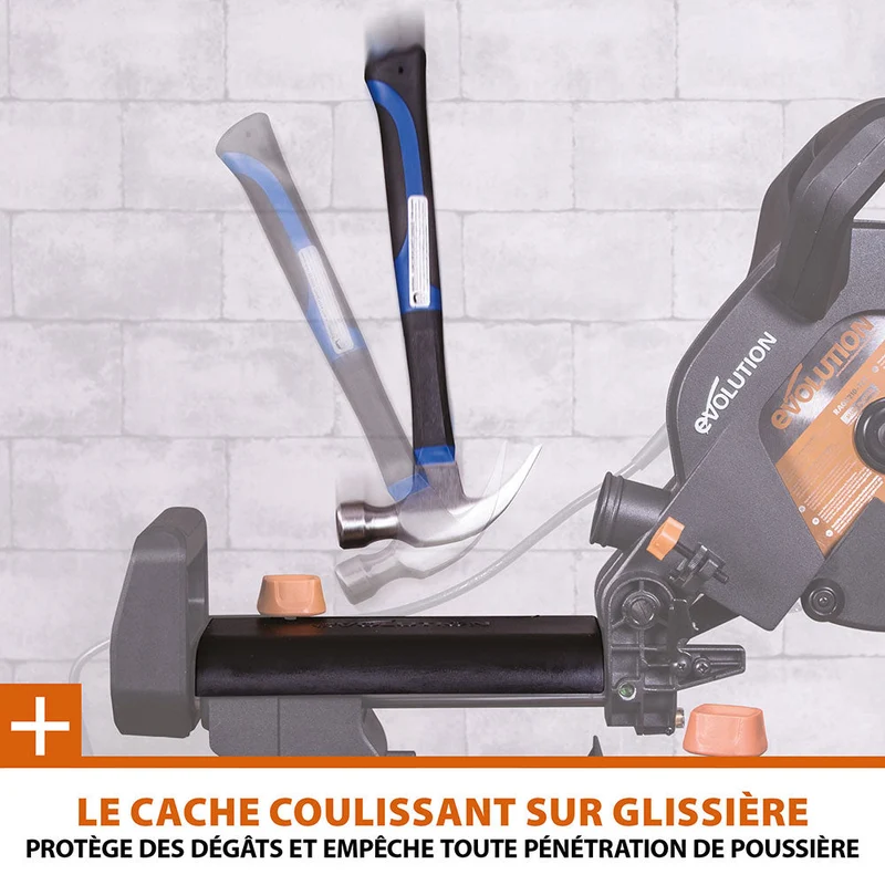 Pack Evolution : Scie à onglet électrique 255mm R255SMS+ avec lame multi-matériaux TCT + Support pour scie à onglet