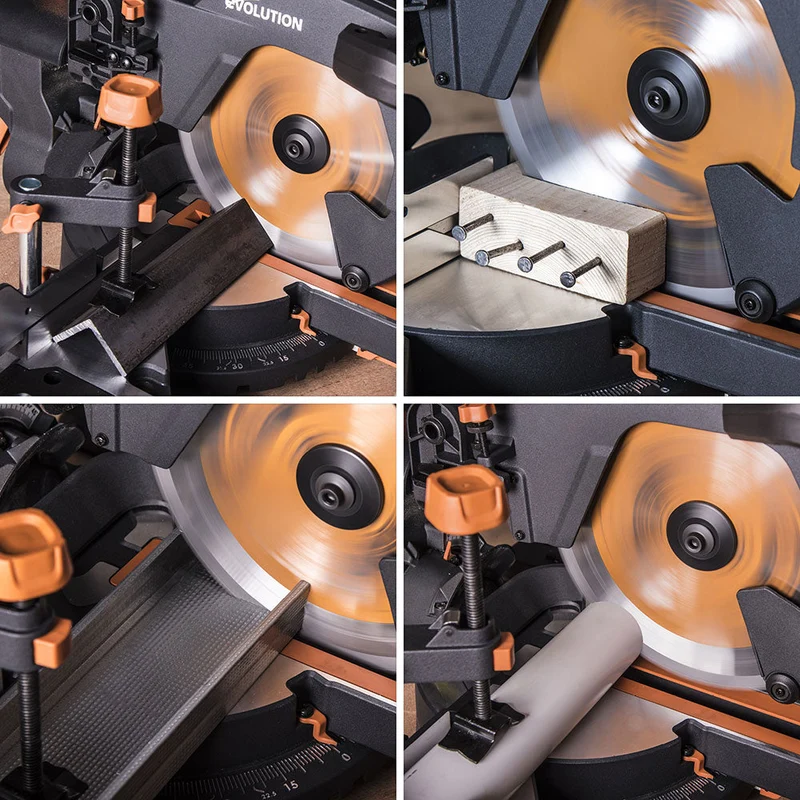 Pack Evolution : Scie à onglet électrique 255mm R255SMS+ avec lame multi-matériaux TCT + Support pour scie à onglet