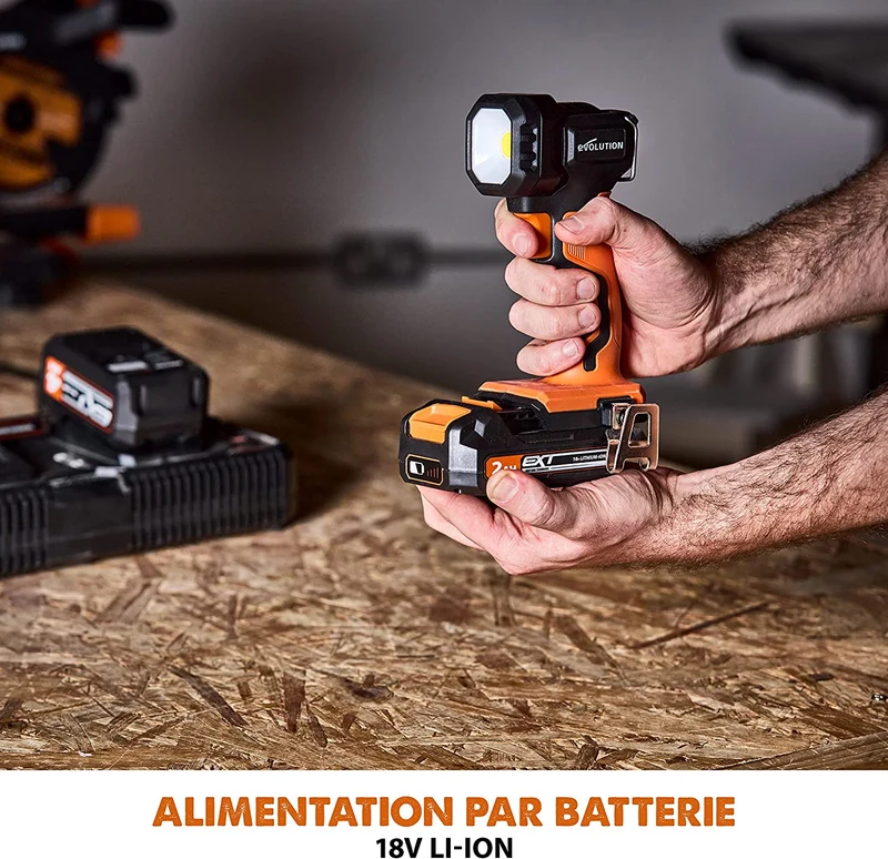 Lampe torche sans fil Evolution R1000TOR-Li sans batterie ni chargeur