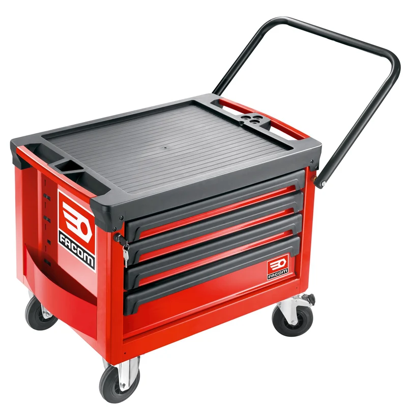 [ROLL.CR4M3APF] Coffre mobile 4 tiroirs, 569 x 421 mm, 3 modules par tiroir