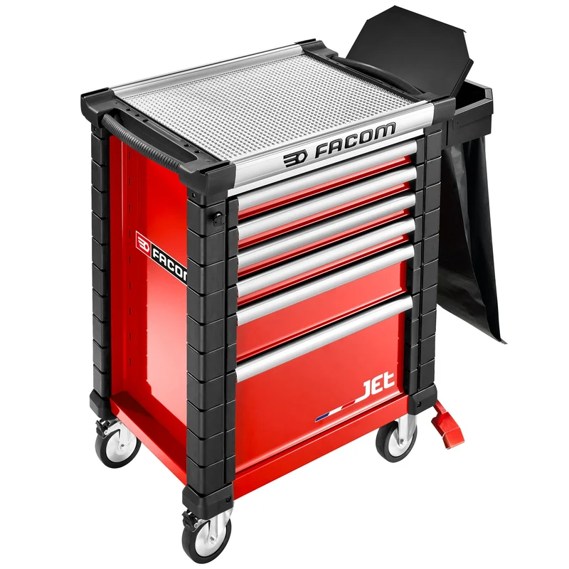 [JET.LA5-2PPF] Accessoire latéral servante atelier JET : poubelle 100 litres avec pédale - toutes séries