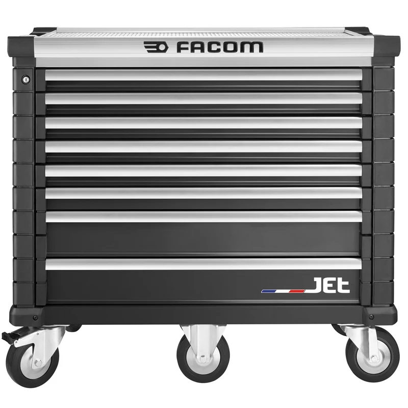 [JET.8NM5APF] Servante 7 tiroirs, L 948 x h 421 mm, 5 modules par tiroir, plateau 0,46m²