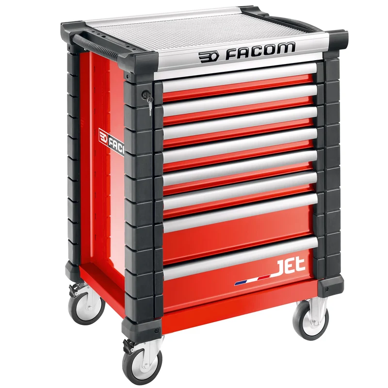 [JET.8M3APF] Servante 8 tiroirs, L 569 x H 421 mm, 3 modules par tiroir, plateau 0,28m²