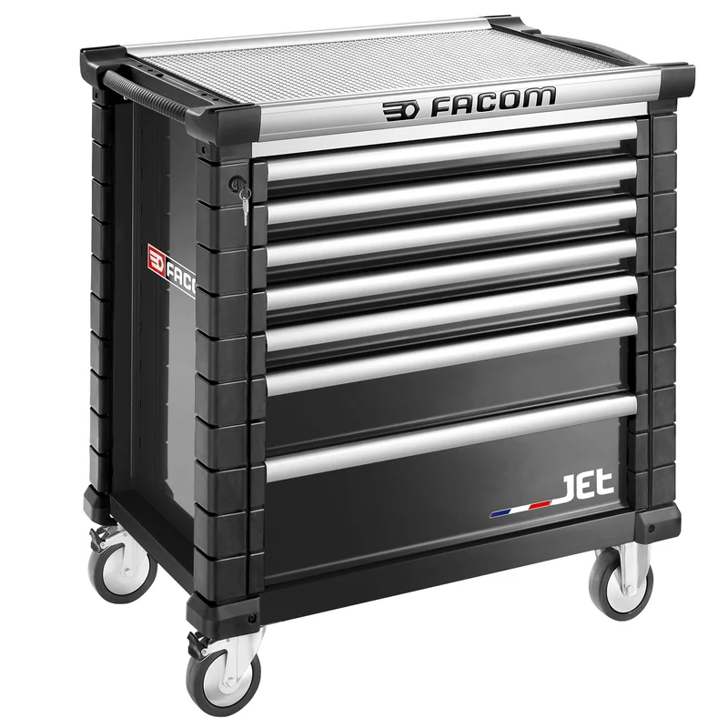 [JET.7NM4APF] Servante 7 tiroirs, L 759 x H 421 mm, 4 modules par tiroir, plateau 0,37m²