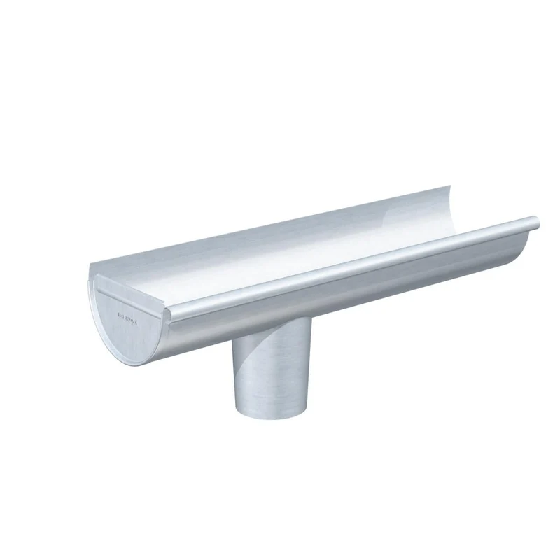 Embout a talon naissance cylindrique zinc naturel ø100mm gauche, boudin 14 33.3cm - 11008774