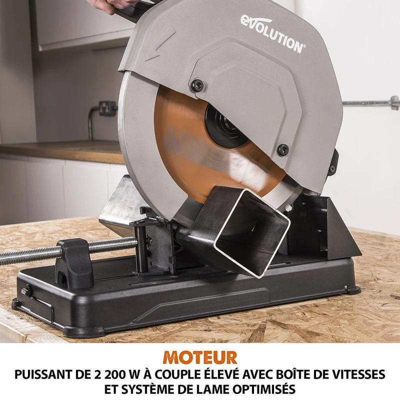 Pack Evolution : Scie à tronçonner 355mm R355CPS avec Lame multi-matériaux TCT + Support