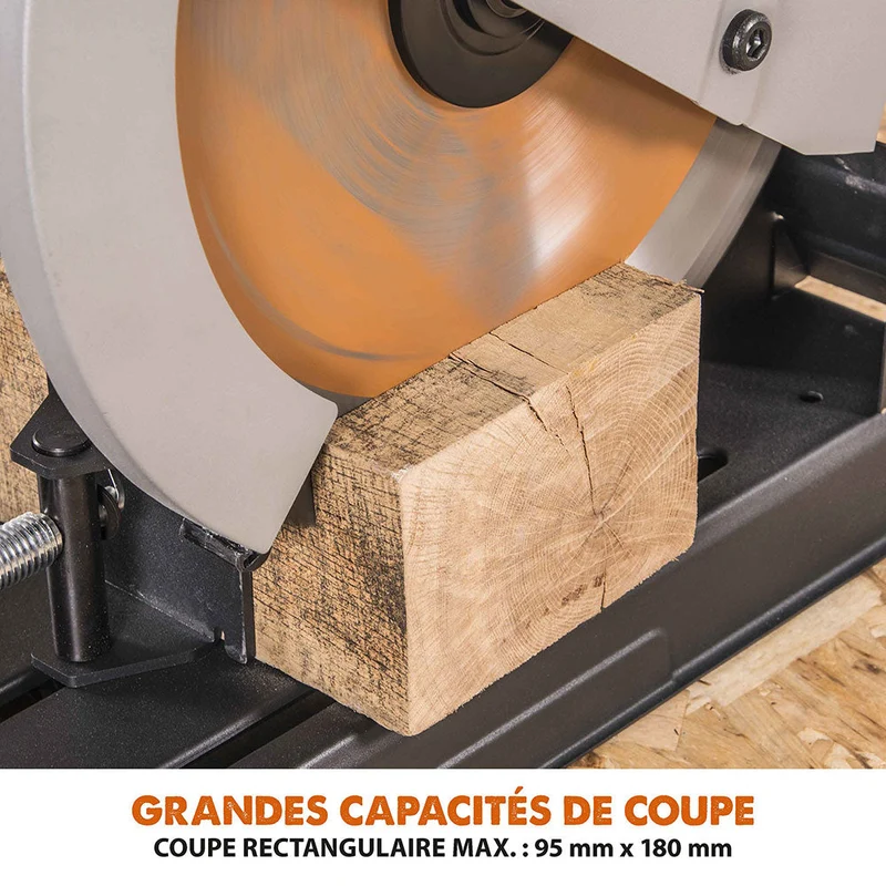 Pack Evolution : Scie à tronçonner 355mm R355CPS avec Lame multi-matériaux TCT + Support