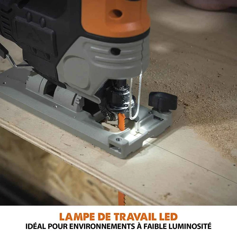 Scie sauteuse sans fil Evolution R90JGS-Li avec 5 lames multi-matériaux sans batterie ni chargeur