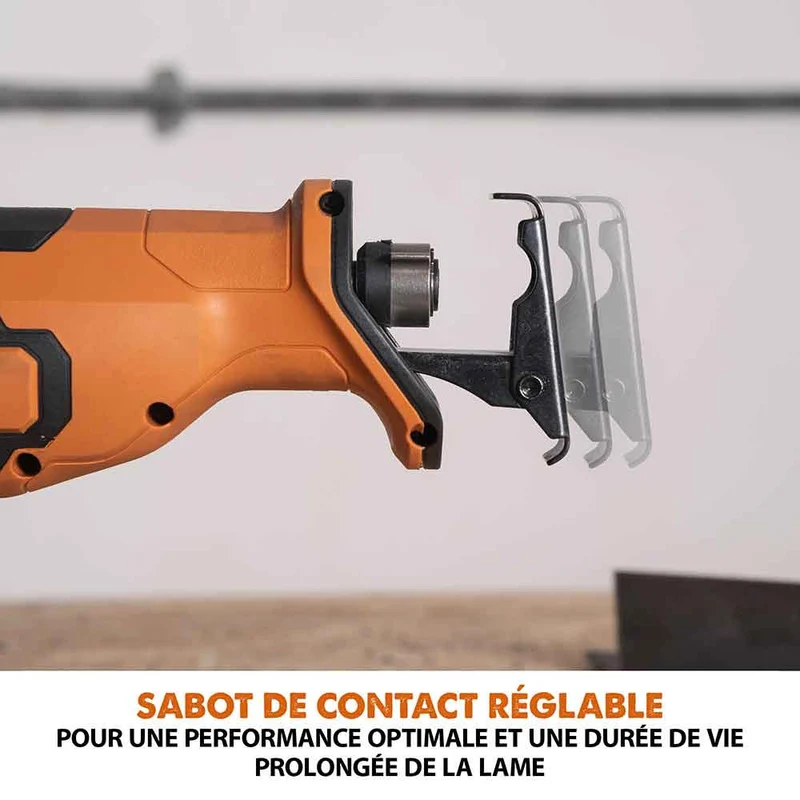 Scie sabre sans fil Evolution R150RCP-Li avec 2 lames multi-matériaux sans batterie ni chargeur
