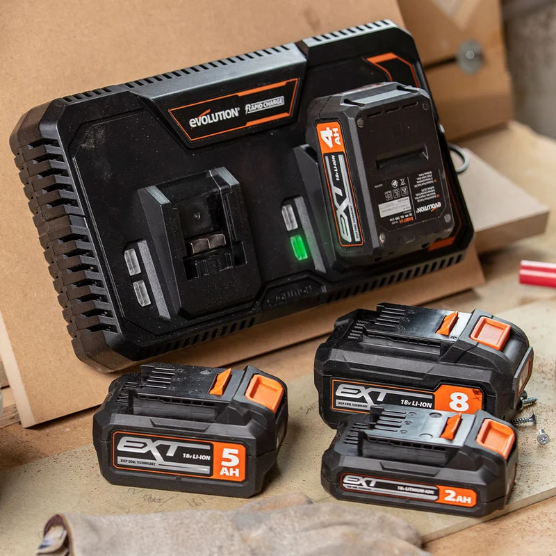 Chargeur double Evolution R18RCH-LI2 18V pour Batterie Li-Ion