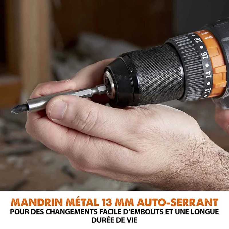 Perceuse-visseuse sans fil Evolution R13CMB-Li avec batterie 2Ah et chargeur