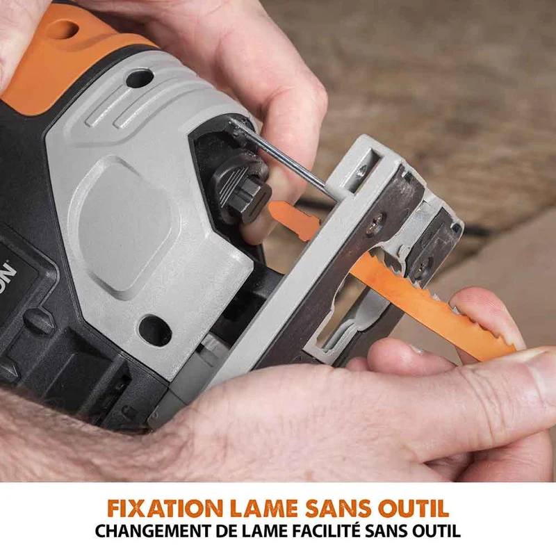 Scie sauteuse sans fil Evolution R90JGS-Li avec 5 lames multi-matériaux avec batterie 2Ah et chargeur