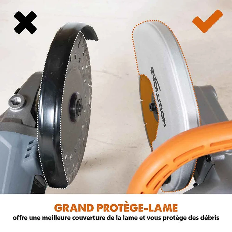 Scie à béton électrique 255mm Evolution R255DCT avec lame diamant premium