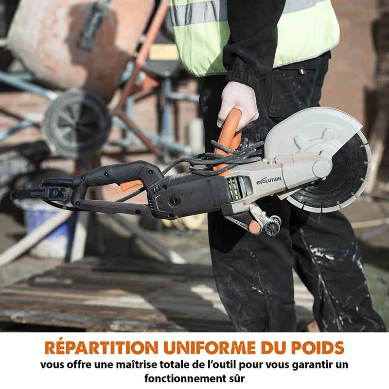 Scie à béton électrique 230mm Evolution R230DCT avec lame diamant