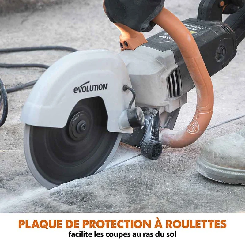 Scie à béton électrique 230mm Evolution R230DCT avec lame diamant