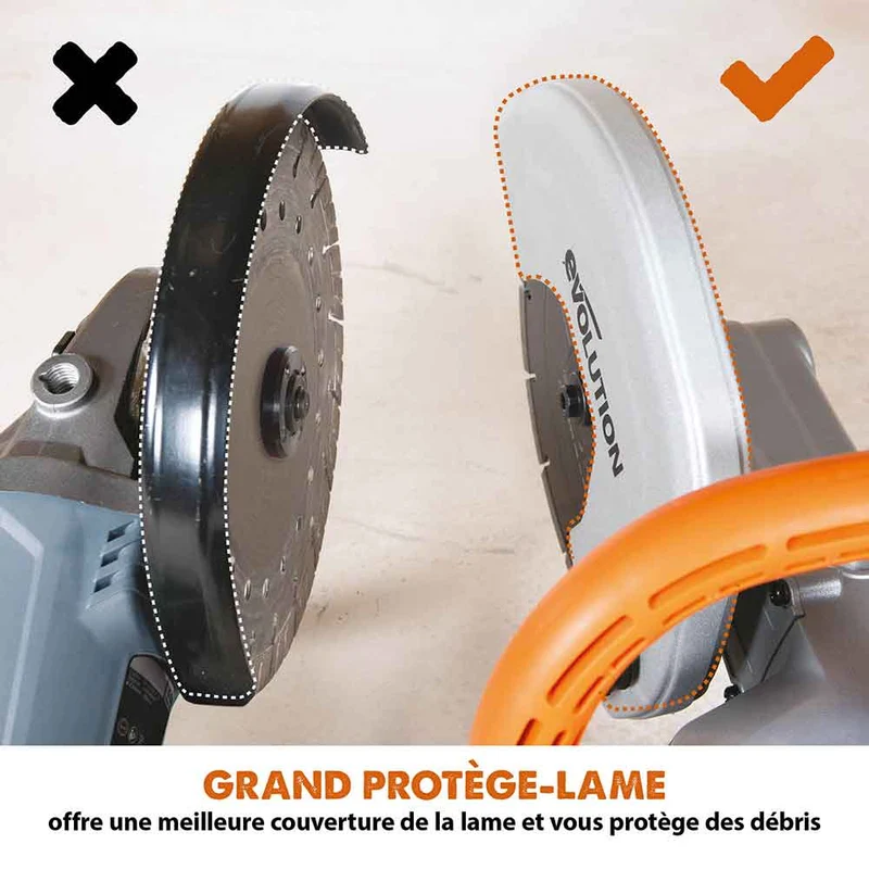 Scie à béton électrique 230mm Evolution R230DCT avec lame diamant
