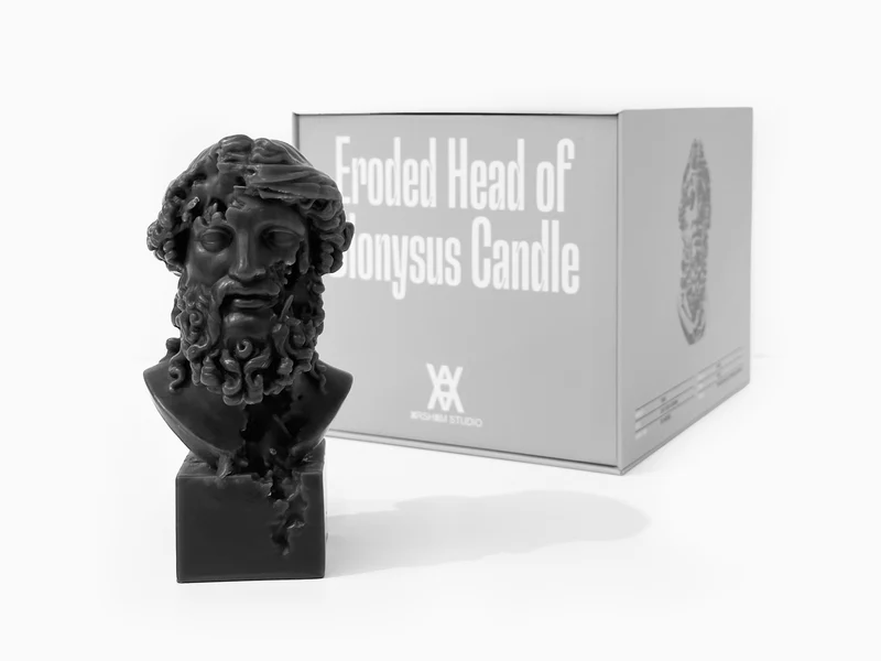 Daniel Arsham - Bougie « Tête érodée de Dionysos »