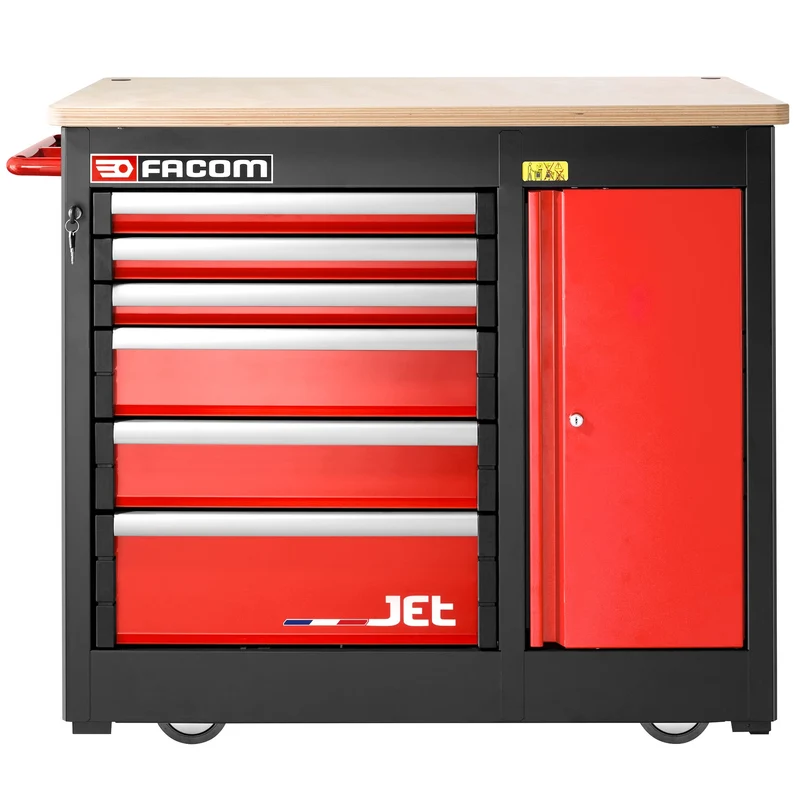 [JET.6MWBAPF] Établi position mobile ou fixe, 6 tiroirs