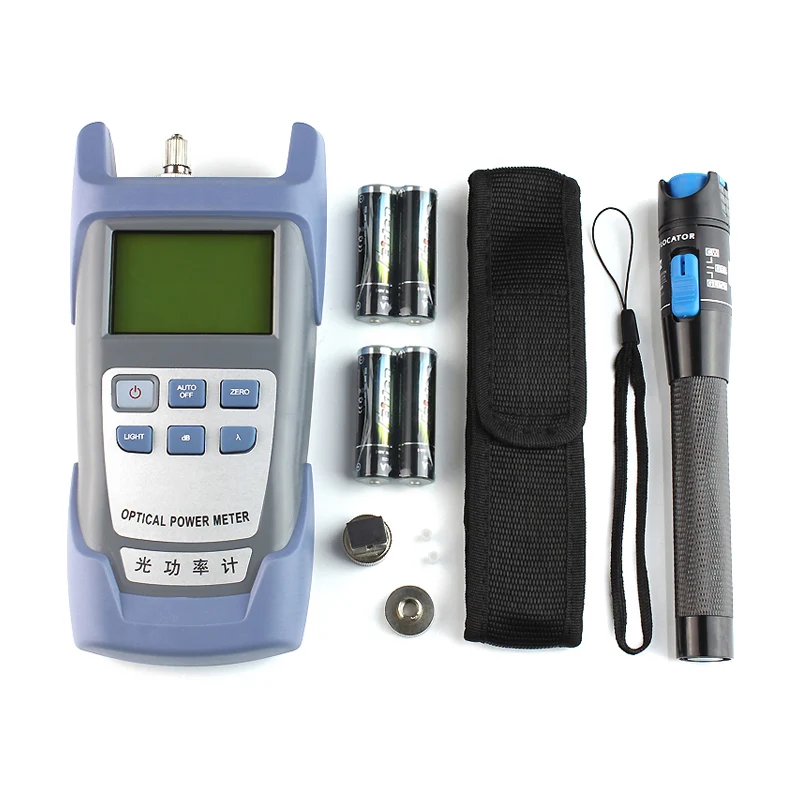 TEKCN 13-Piece FTTH Fiber Optic Tool Kit – Fiber Cleaver, Power Meter, 1mW 5km VFL & Wire Stripper