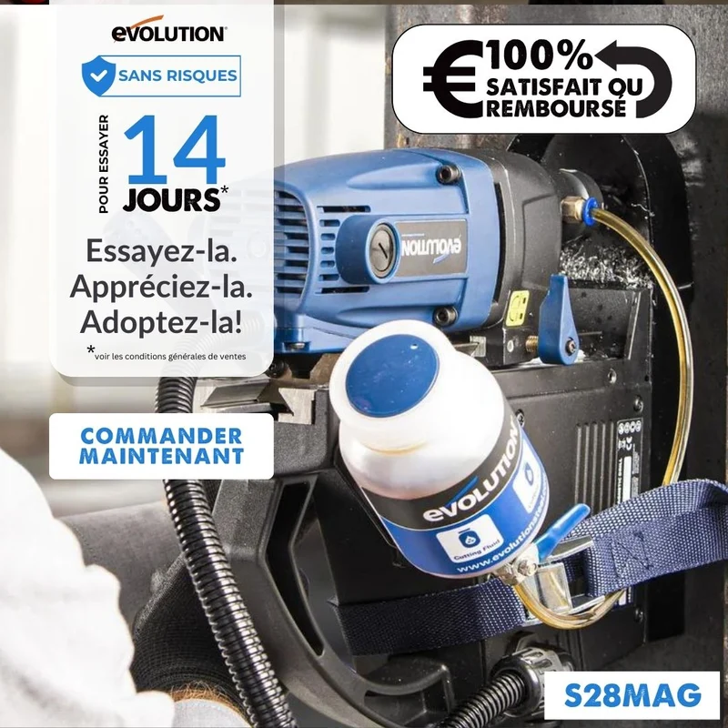 Perceuse magnétique industrielle 28mm Evolution S28MAG pour le travail du métal