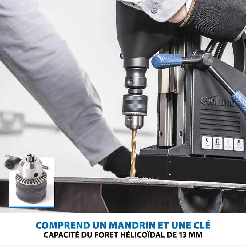 Perceuse magnétique industrielle 28mm Evolution S28MAG pour le travail du métal