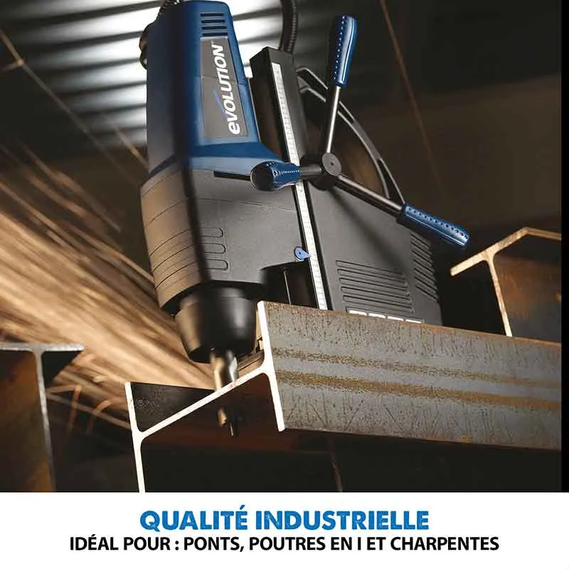 Perceuse magnétique industrielle 42mm Evolution EVOMAG42 pour le travail du métal