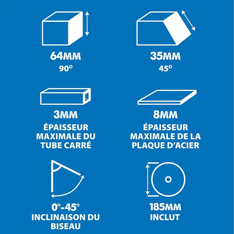 Scie circulaire 185mm Evolution S185CCSL pour la découpe du métal