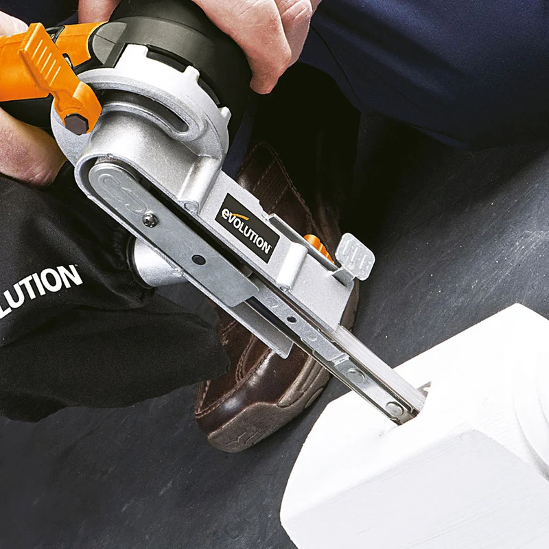 Lime électrique à bande 13mm x 457mm Evolution avec 3 bandes abrasives