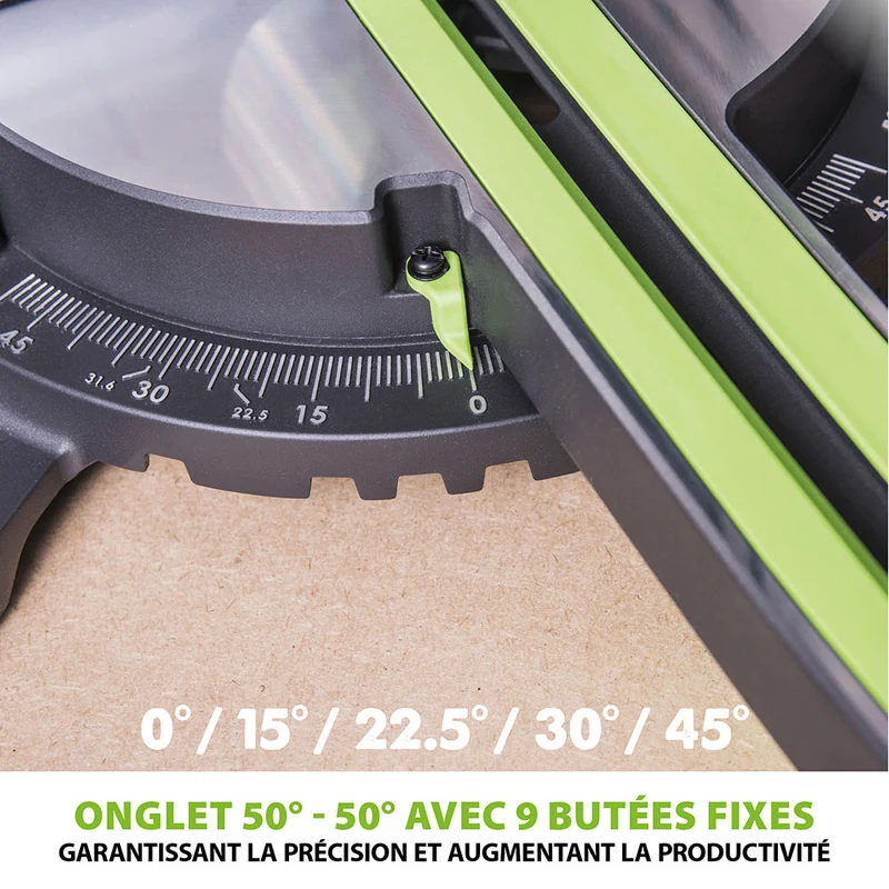 Scie à onglet électrique 255mm Evolution F255SMS avec lame multi-matériaux TCT