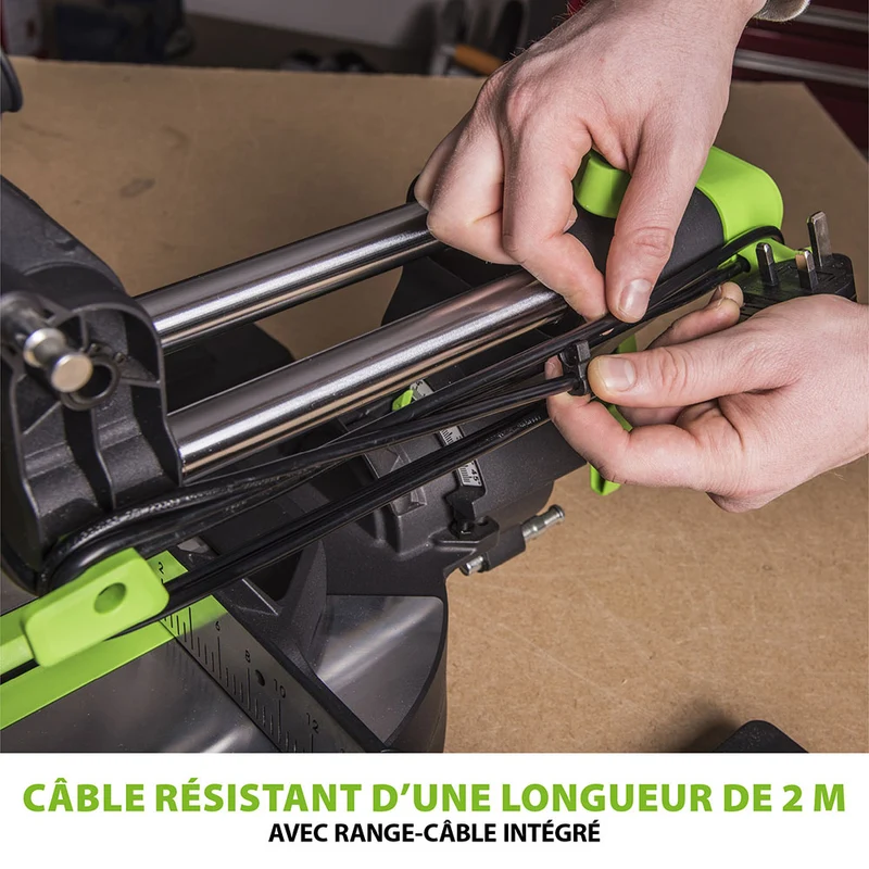 Scie à onglet électrique 255mm Evolution F255SMS avec lame multi-matériaux TCT