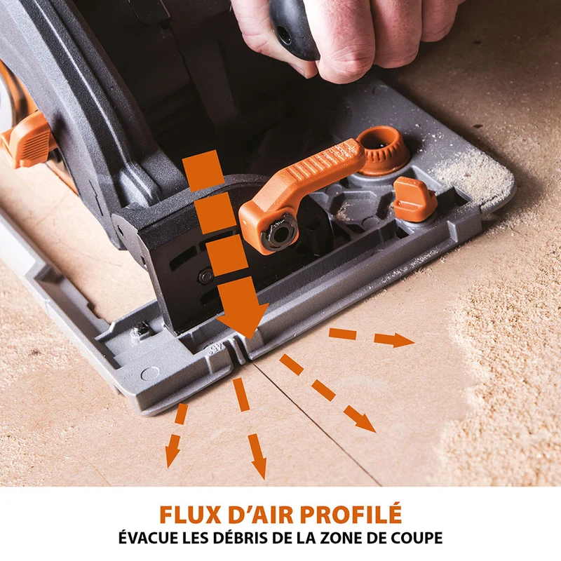Scie circulaire 185mm Evolution R185CCSX avec lame multi-matériaux TCT et guide de 1,02m