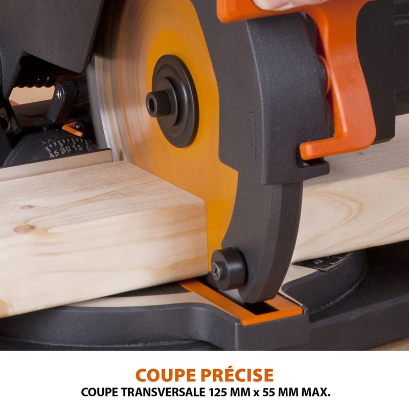 Scie à onglet 210mm Evolution R210CMS avec lame multi-matériaux TCT