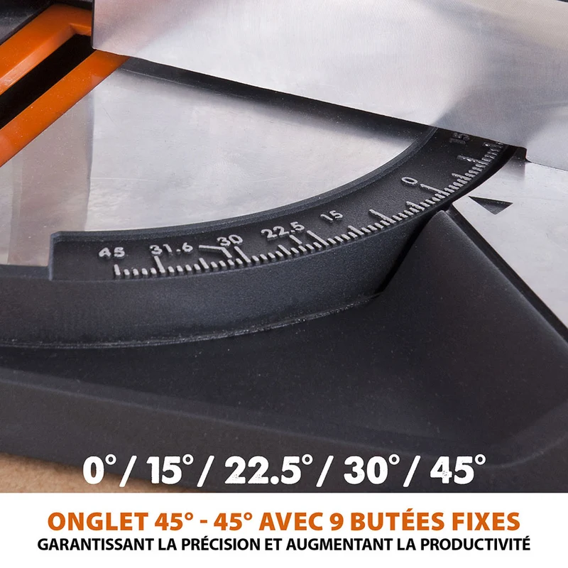 Scie à onglet 210mm Evolution R210CMS avec lame multi-matériaux TCT