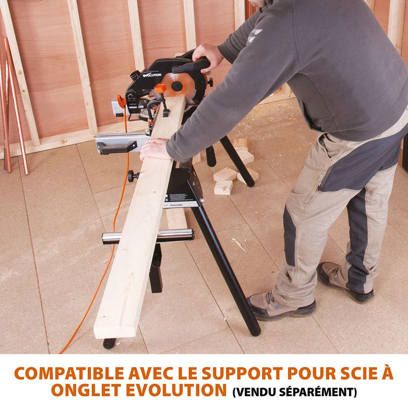 Scie à onglet 210mm Evolution R210CMS avec lame multi-matériaux TCT