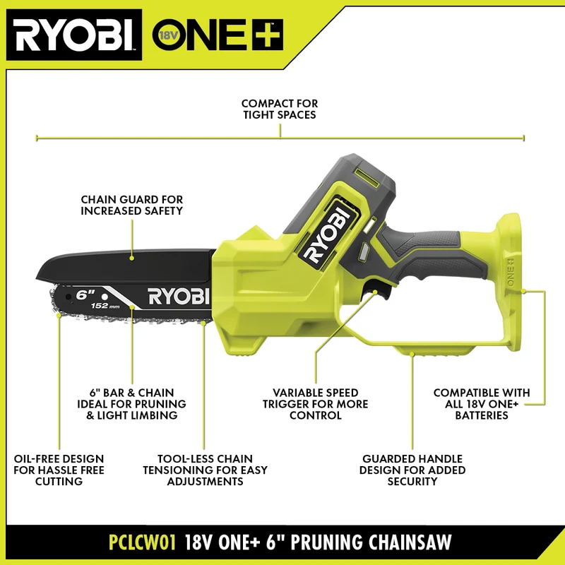18V ONE+ 6" Pruning Chainsaw Kit
