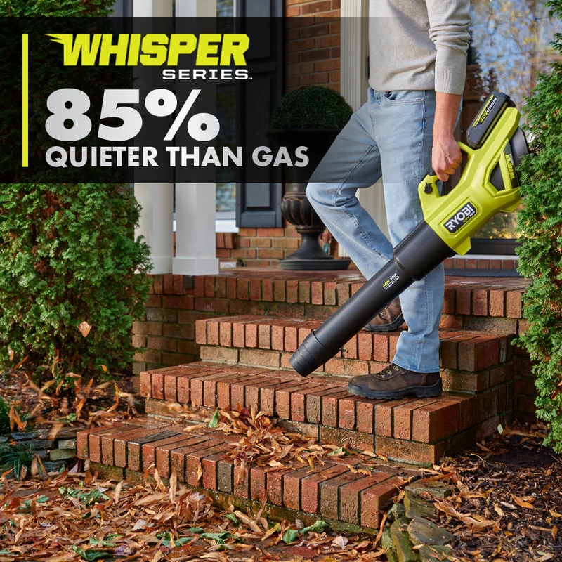 40V HP Brushless WHISPER SERIES 650 CFM 160 MPH Leaf Blower Cordless with 4.0 Ah Battery and Charger