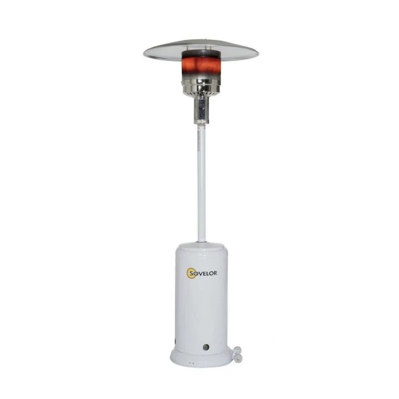 PARASOL CHAUFFANT PROPANE 14KW BRASILIA - Blanc et Inox Sovelor