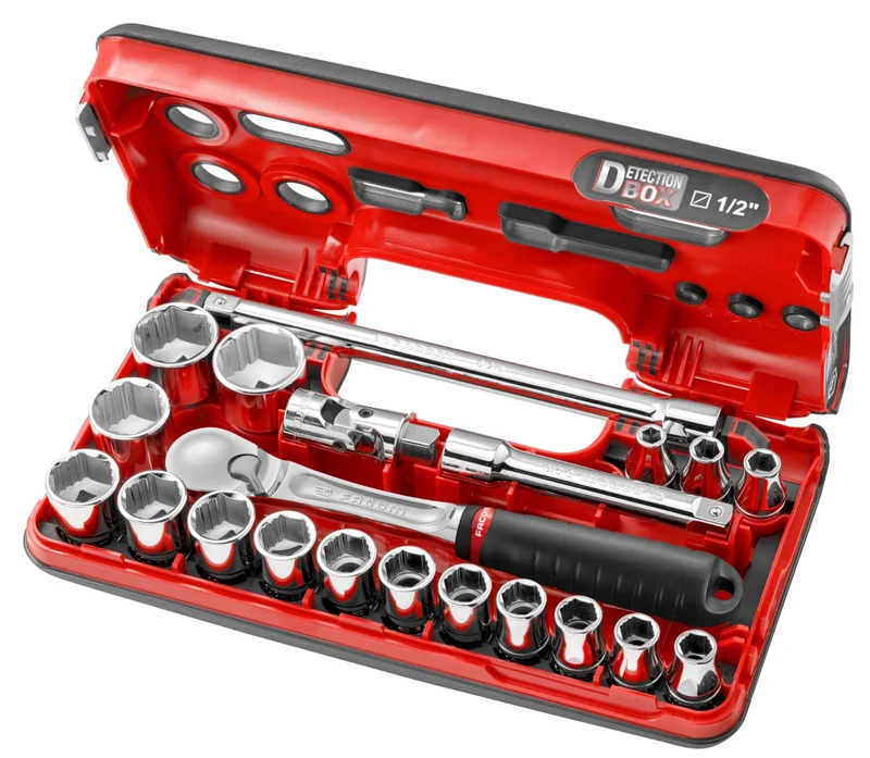 Pack Facom édition limitée OGV® Grip DBOX - jeu de clés mixtes 8 pièces + coffret DBOX 1/2" 21 pièces - S.GRP-EA25