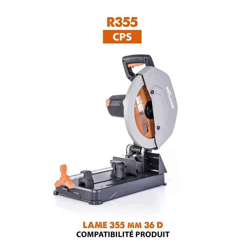 Lame multi-matériaux TCT 355mm Evolution 36 dents alésage 25,4mm pour scie à tronçonner