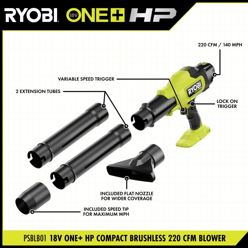 18V ONE+ HP Compact Brushless 220 CFM Blower