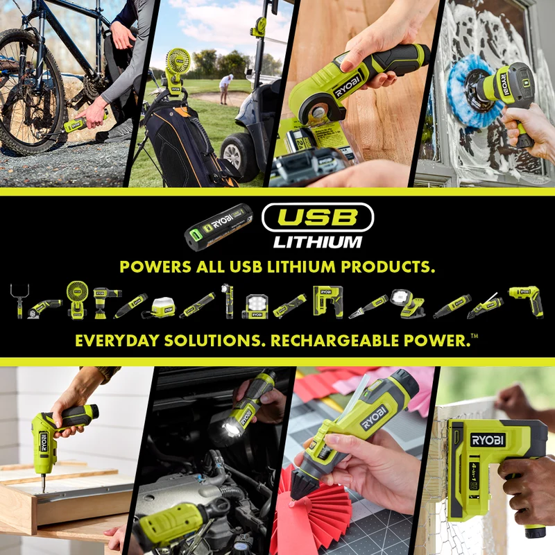 USB Lithium 3/8" Light Duty Ratchet Kit