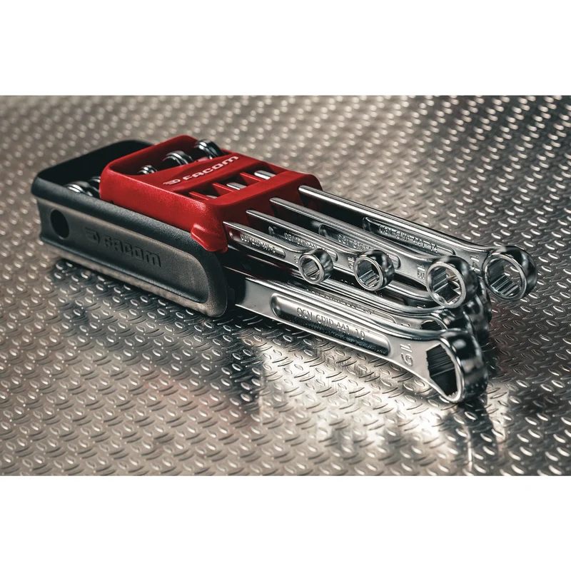 [441.JP8GRPPB] Jeu de 8 clés mixtes longues OGV® Grip 441 (8 à 19 mm) sur étui JP