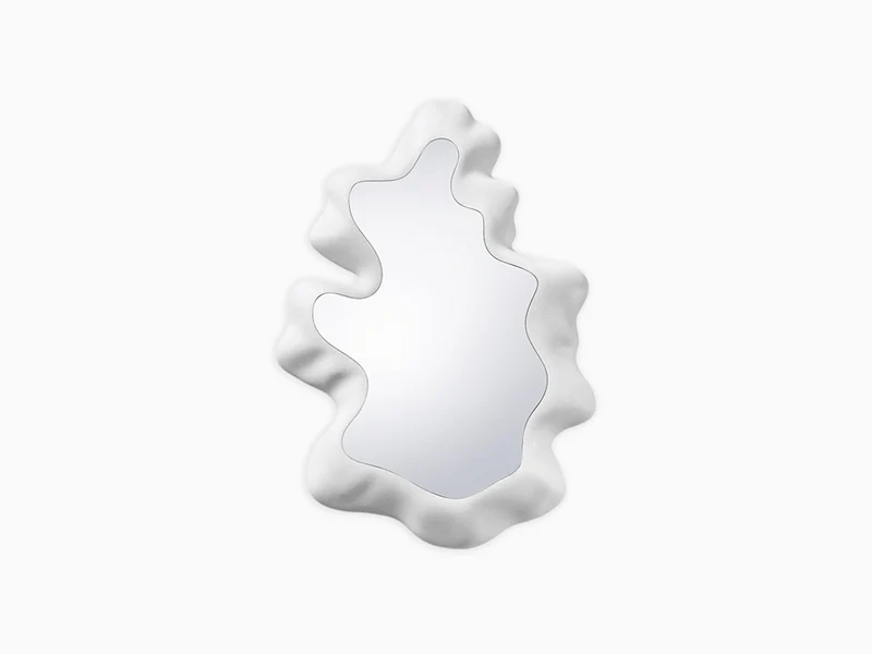 Snarkitecture - Miroir sculpté blanc