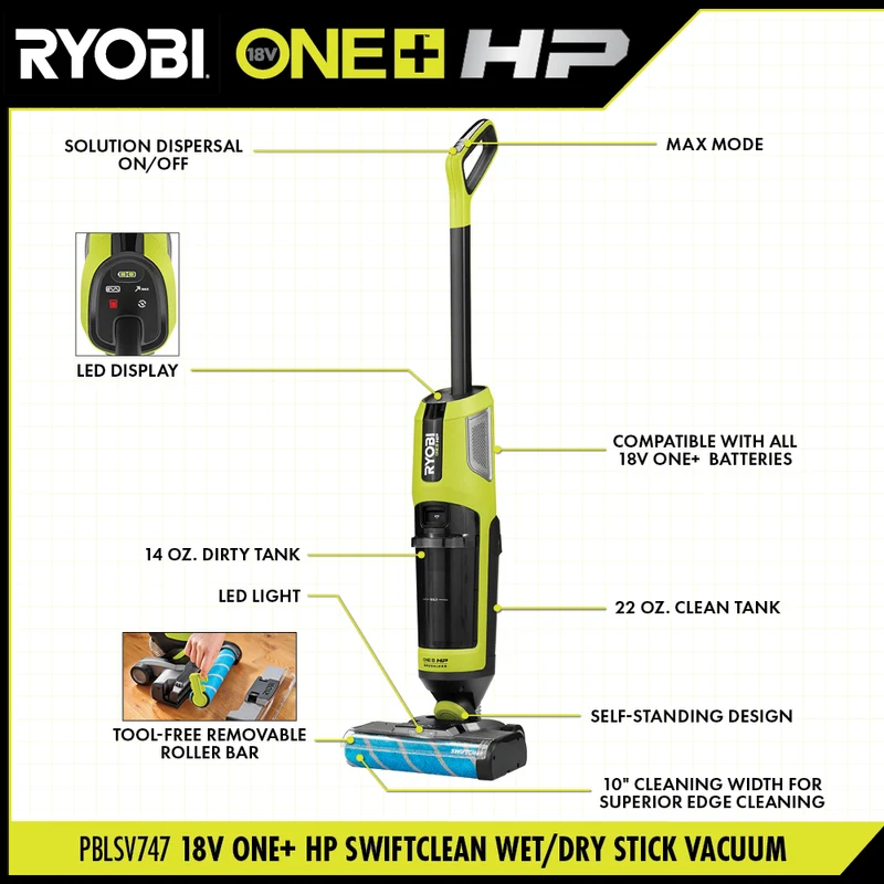 18V ONE+ HP SWIFTClean Wet/Dry Stick Vacuum
