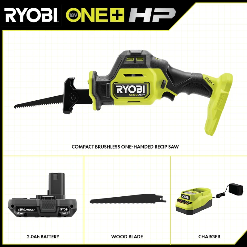 18V ONE+ HP Compact Brushless One-Handed Reciprocating Saw Kit