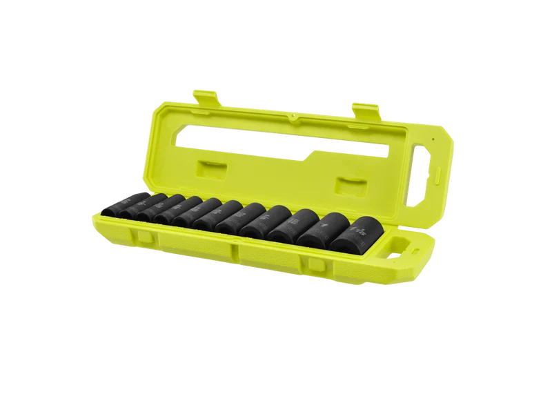 11 PC. Metric 1/2" Drive Deep Impact Socket Set