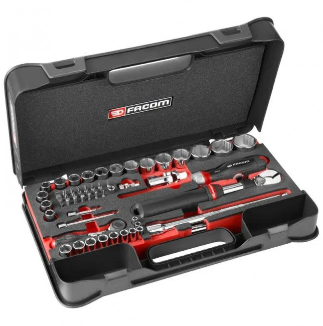 coffret douilles à cliquet 1/4" , 1/2" OGV GRIP 60 pièces - RS.GRPPVF25 Facom
