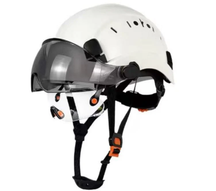 Casque de sécurité avec lunette et surlunette fumée