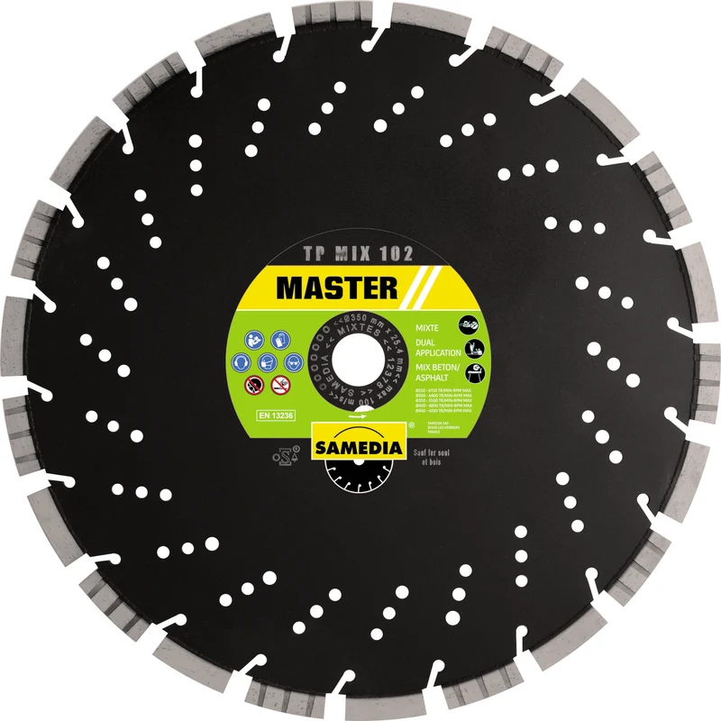 Disque diamant ø350 TP MIX 102 AL25.4 SAMEDIA - 313693/001