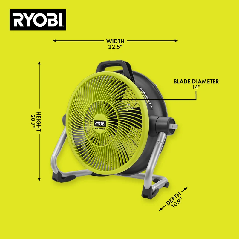 18V ONE+ Hybrid WHISPER SERIES 14" Air Cannon Fan Kit
